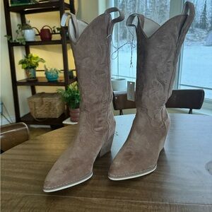 Altar'd State Tan Heeled Boots